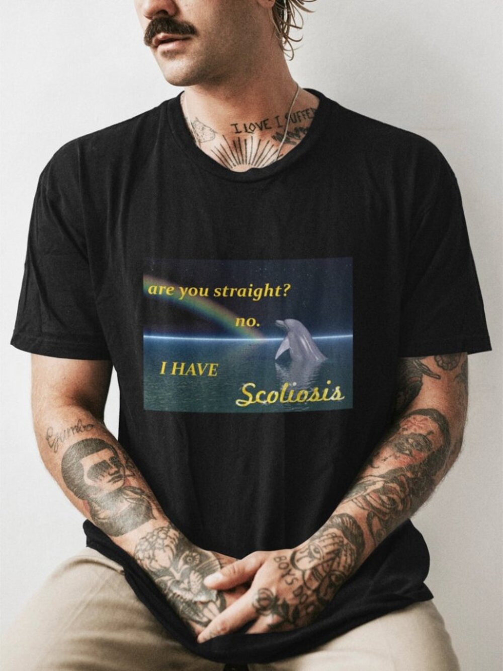 I Have Scoliosis Funny Graphic T-shirt, Offensive Meme T-shirt